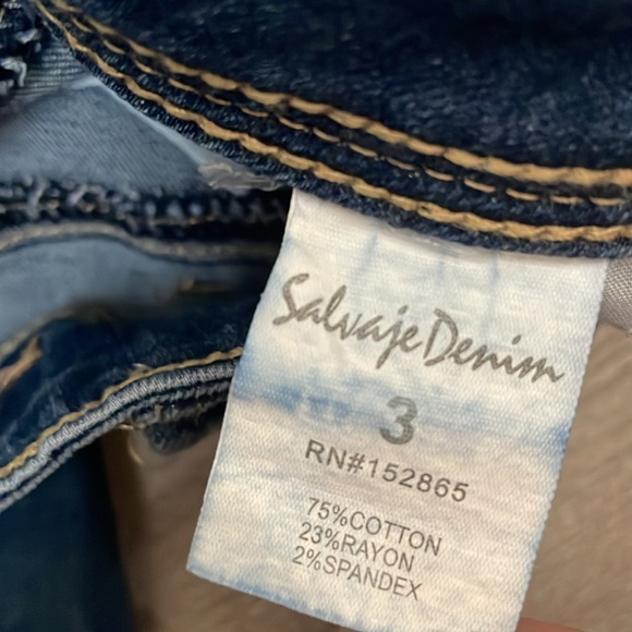 🌹 Salvaje Denim distressed jeans size 3 - Picture 3 of 6